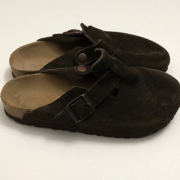 Birkenstock Shoes - Birkenstock 240 Boston suede flats leather slip on